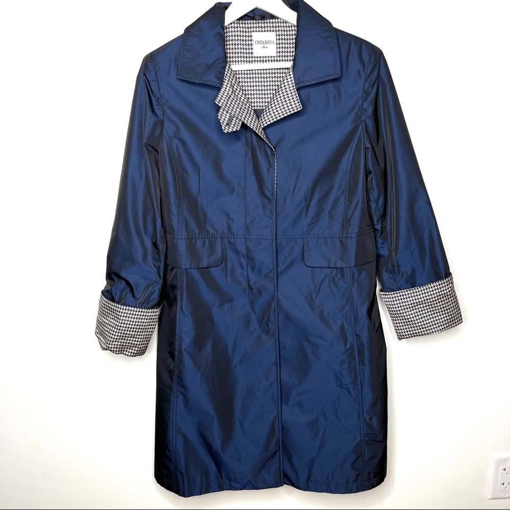 Cinzia Rocca Due Rare Metallic Blue Coat Size 6